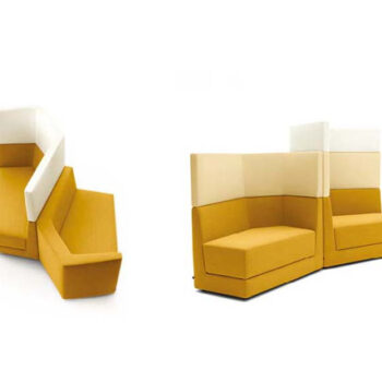 Zipper High Back Lounge and Ottoman