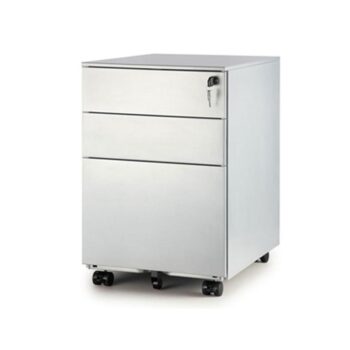 Mobile Pedestal Unit: Three Drawer Metal