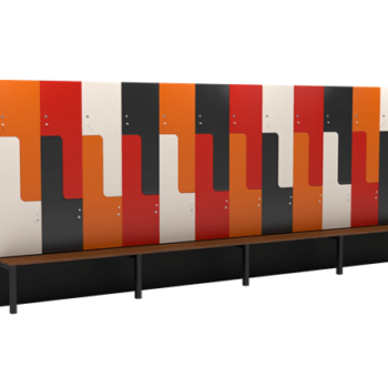 Custom Pandora lockers with benching