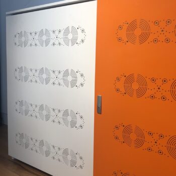 "Message Stick" Perforated Cabinet