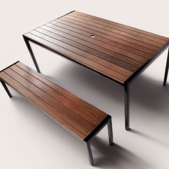 Moonah Outdoor Table and Bench